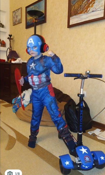 Детский фирменый самокат прочный Грузоподьемность до 60 кг