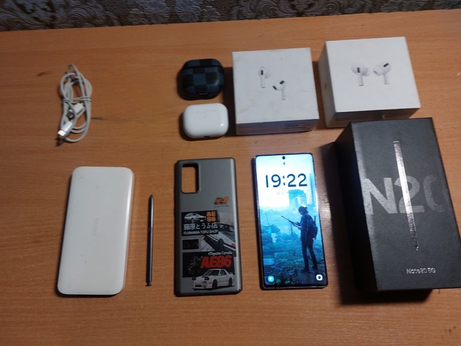 Samsung note 20 4g 256gb +airpods 3 + airpods pro +powerbank