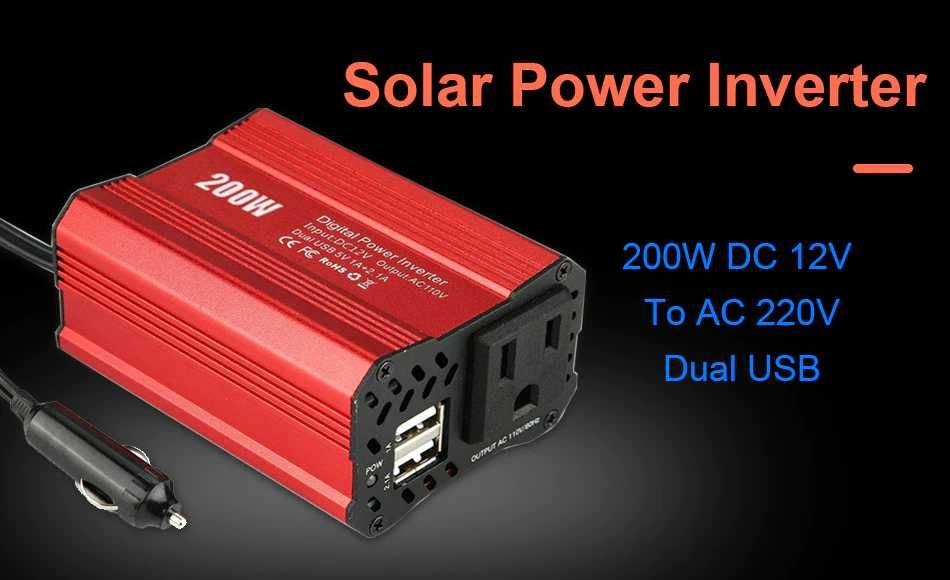 EASUN POWER 200W invertor auto 12v 220v, CAMPING, PESCUIT