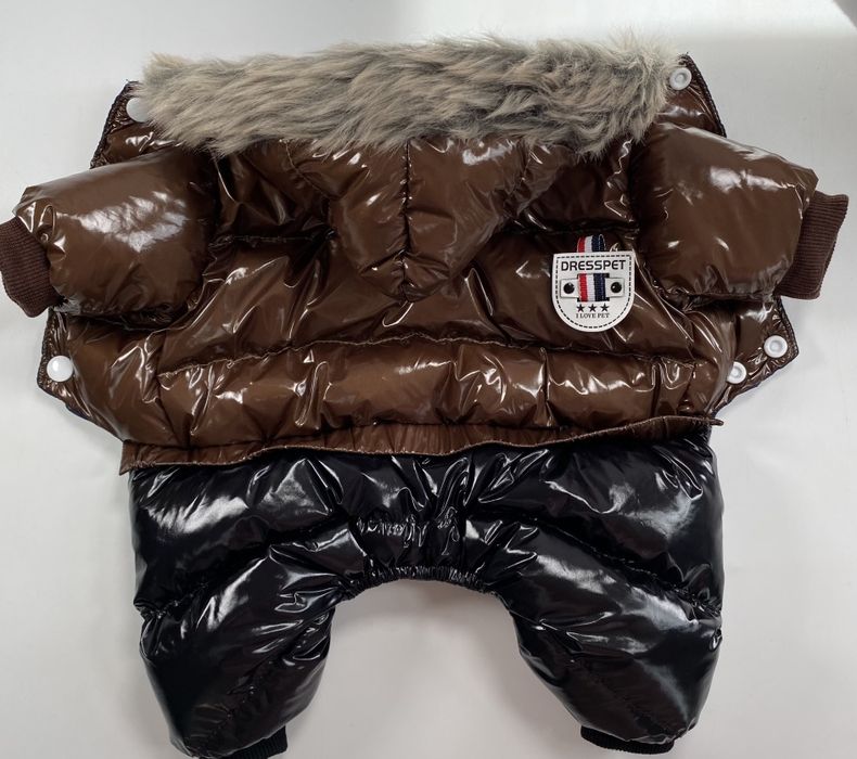 Кучешки дрешки яке гащеризон за куче зимно луксозно с качулка худи