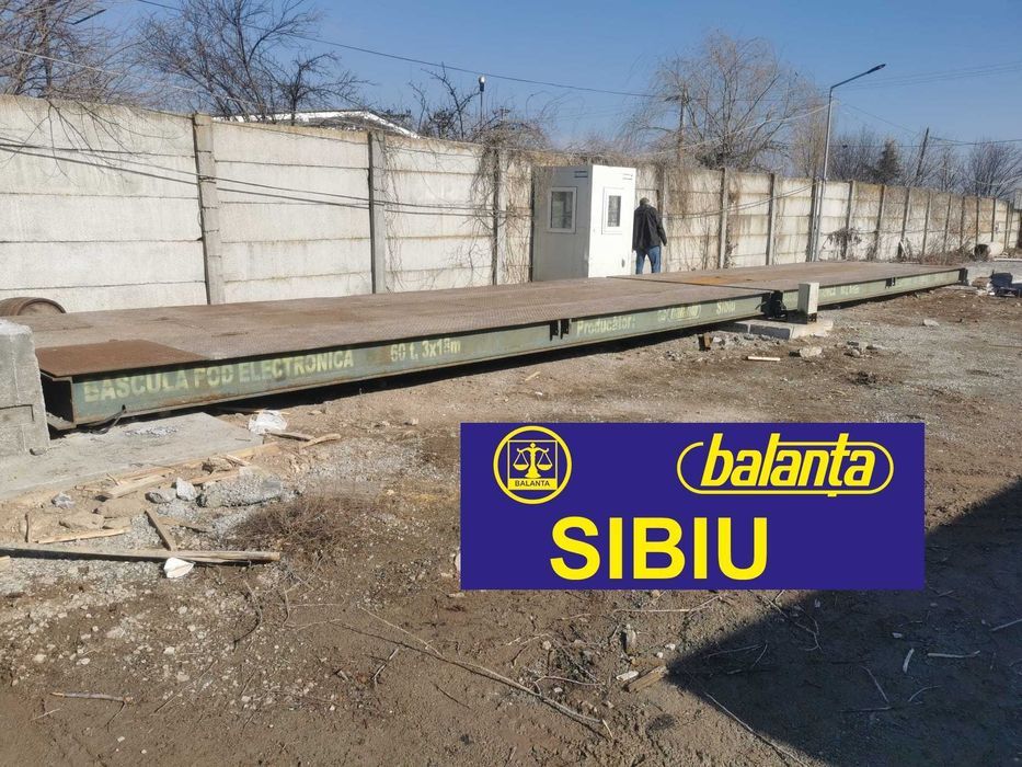 Cantar auto balanta sibiu full metalic 18m 60-80t second hand
