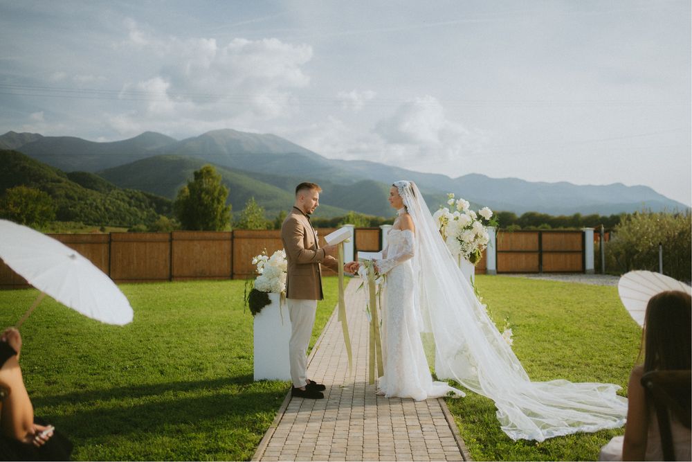 Arcada nunta, 2 coloane pentru flori