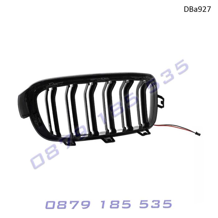Светещи LED двойни бъбреци BMW 3 F30 F31 грил решетки черни бмв ф30