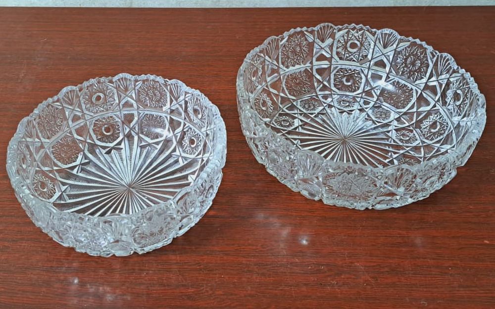 Ваза -ладья хрусталь