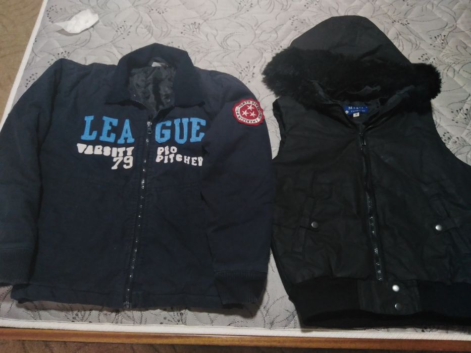 Детско яке и грейка, подплатени  размер 140 за момче без забележки.