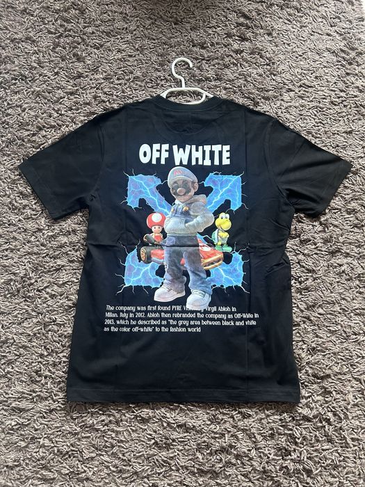Tricou off white imprimeu fata-spate