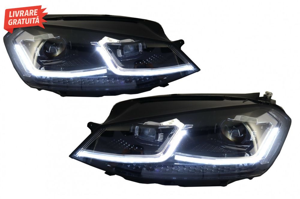 Faruri LED VW Golf 7 VII (2012-2017) Facelift G7.5 R Line Look cu Semn