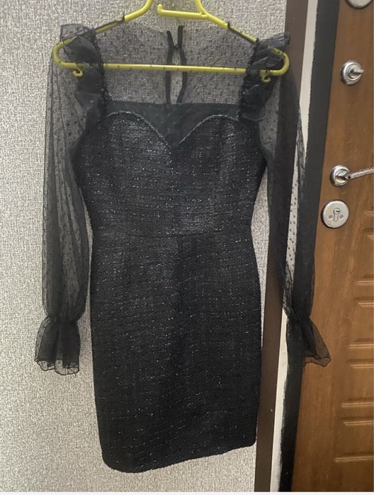 Платье  вечернее велюровое,  твидовое