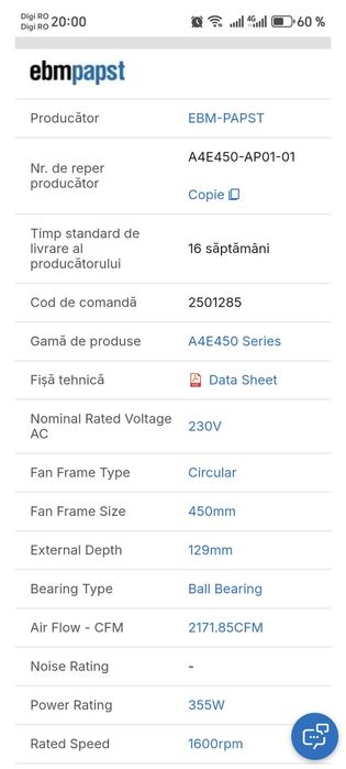 Ventilator axial