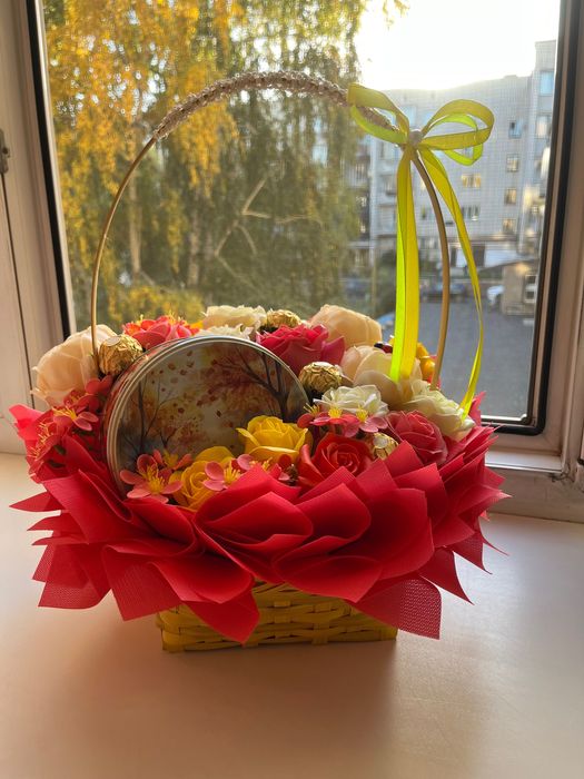 Букет из мыльных роз