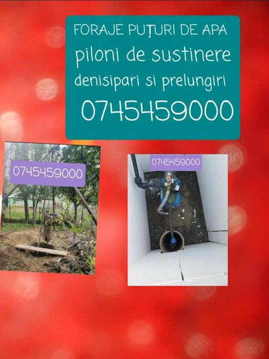 Foraje puțuri de apa