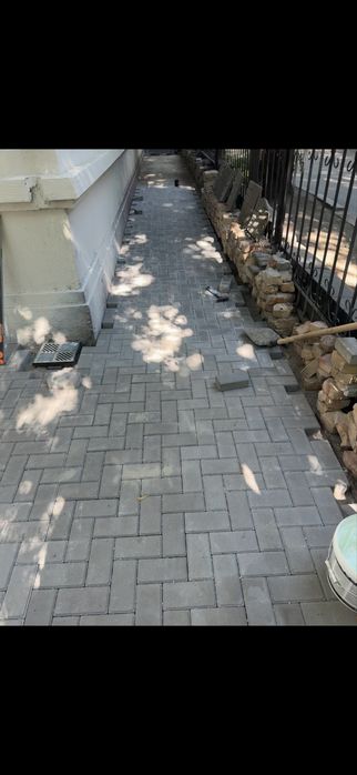Укладка брусчатки,тротуарная плитка