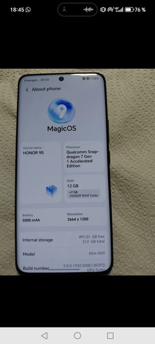 Honor 90 512 GB cu 12 GB ram