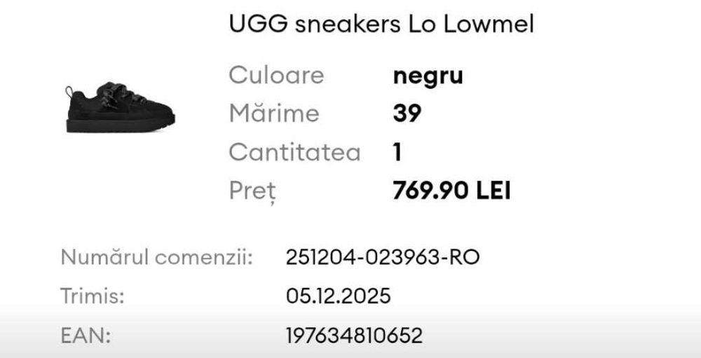 Ugg Lo Lowmel Black - Original -