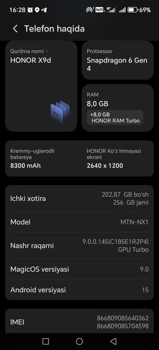 HONOR   x9d (5G)