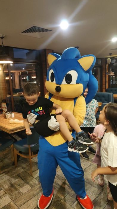 Аниматор Соник костюм-маскот