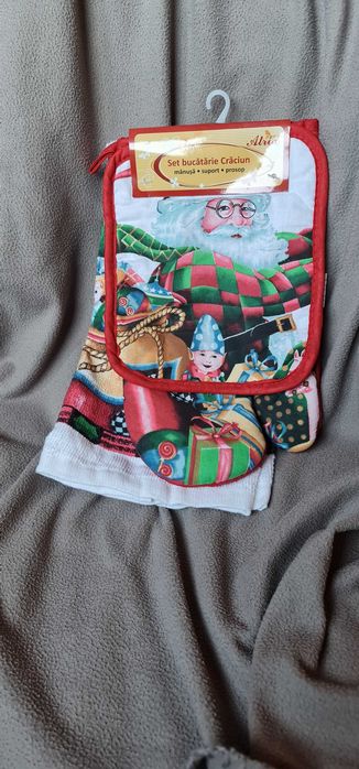 Set 3 piese de bucătărie pentru Crăciun
