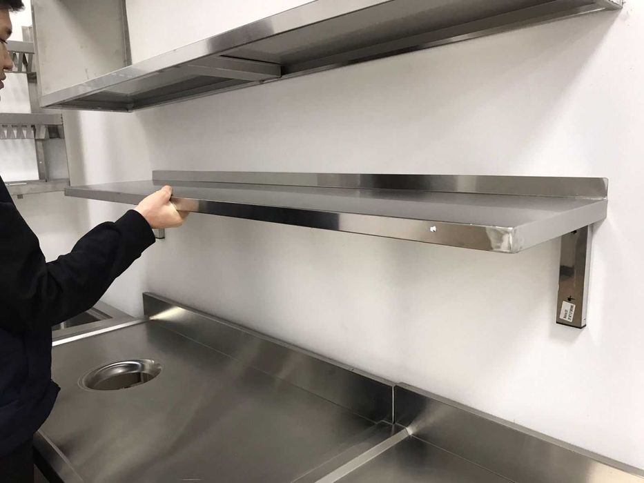 Стол разделочный, стеллаж кухонный,полки из нержавеющей стали для кафе