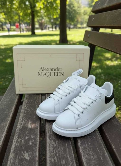 Adidasi Alexander McQueen Alb / Piele Naturala Full Box