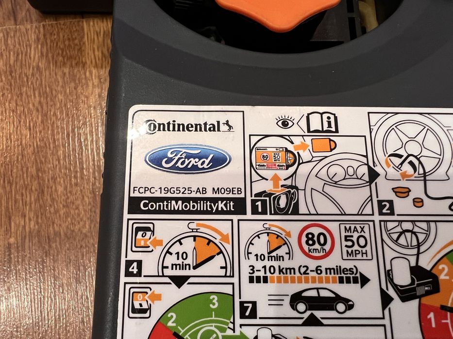 Промоция Компресор за надуване на гуми Vw Континентал(форд)нови с пяна