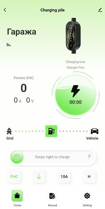 Зарядна станция електрически автомобили 3.6 kW с WiFi регулиране ампераж с отложен старт