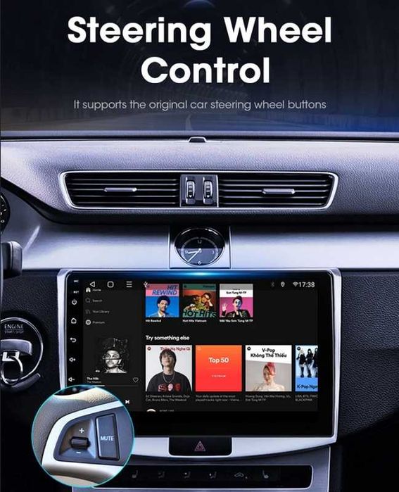 VW PASSAT B7 B6 CC 2010-2015 2-DIN 10” 1280x720 с Android 14, 6/128GB, 4G/LTE