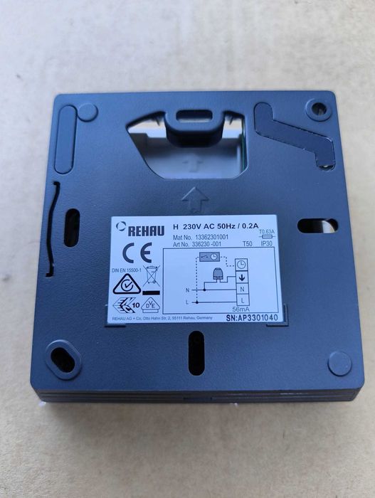 Termostat Rehau Nea H 230V, incalzire pardoseala, nou, sigilat