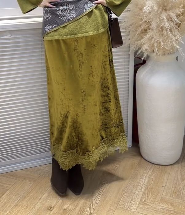 НОВЫЙ юбка бархат, люкс сегмент