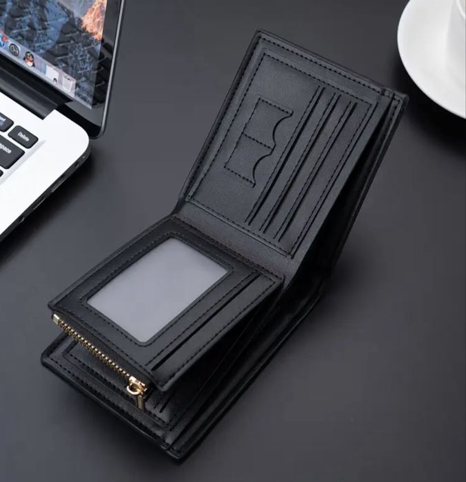 Черно кожено портмоне