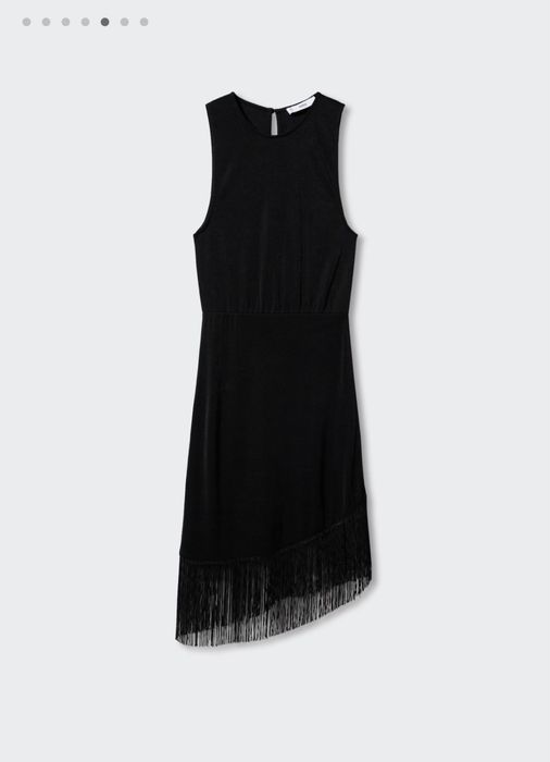 Елегантна рокля с ресни Mango