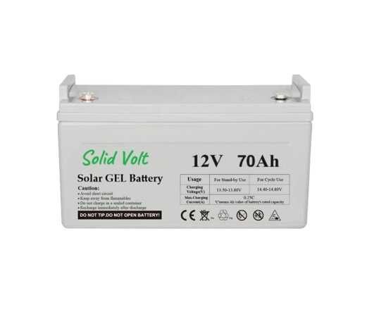 Baterie acumulator 12V – 70 Ah gel solar, cu descarcare lenta