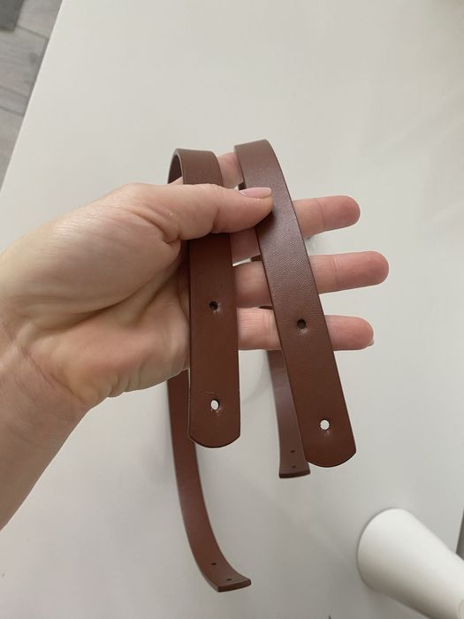 2 Bretele geanta,maro inchis,imitatie de piele,2cmx60cm,capse prindere