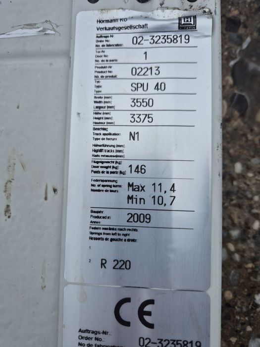 Usa industrială sectionala Hormann