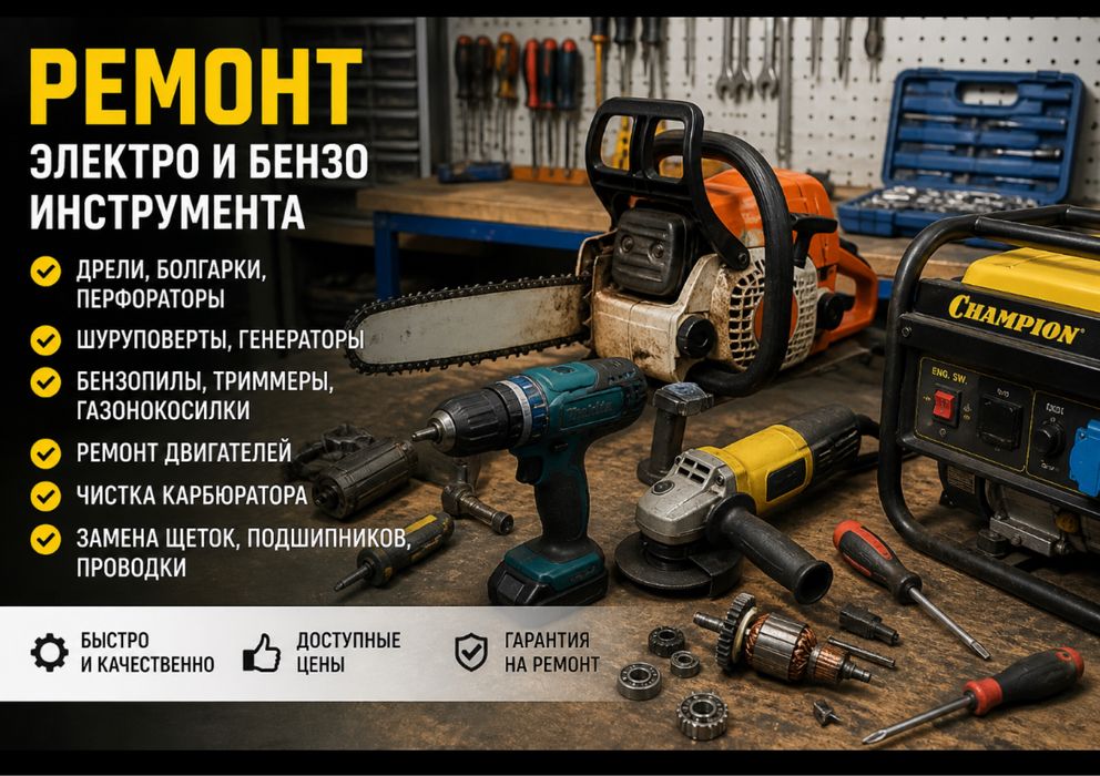 Ремонт электро -бензо инструментов