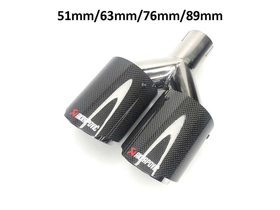 Tipsuri de evacuare ornamente Akrapovic duble din carbon