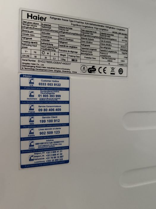 Frigider Side by Side Haier No Frost – funcțional –