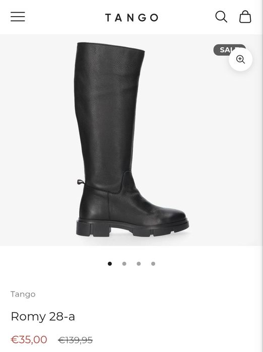 Дамски кожени ботуши TANGO 38н