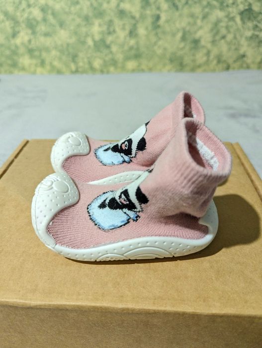 Чорапи за прохождане розови с панда | 22 номер