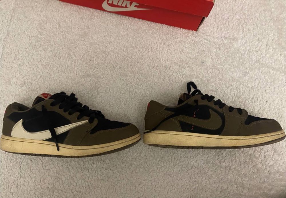 кроссовки jordan 1 travis scott