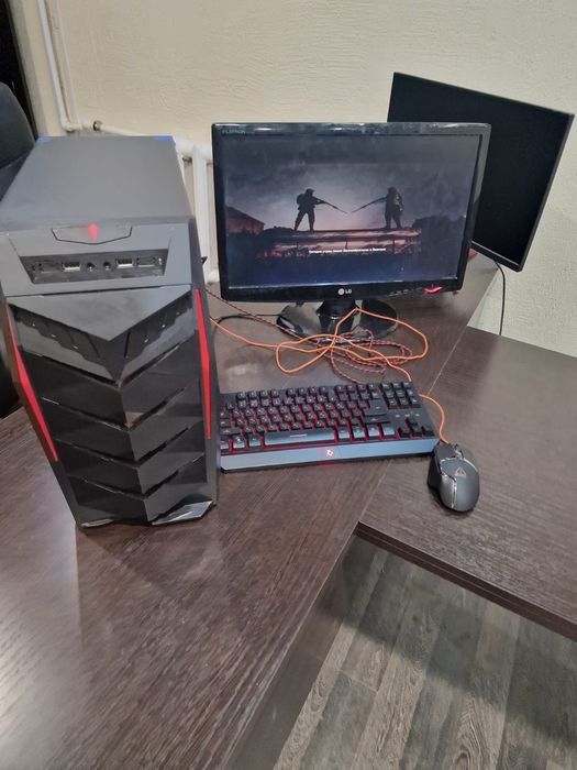 Компьютер системный блок монитор клавиатура мышь коврик комплект принт