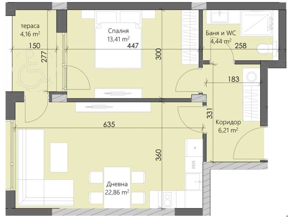 Продава се Двустаен апартамент в Пловдив, Кършияка - 74 кв.м за 1200 €/кв.м - Снимка #1