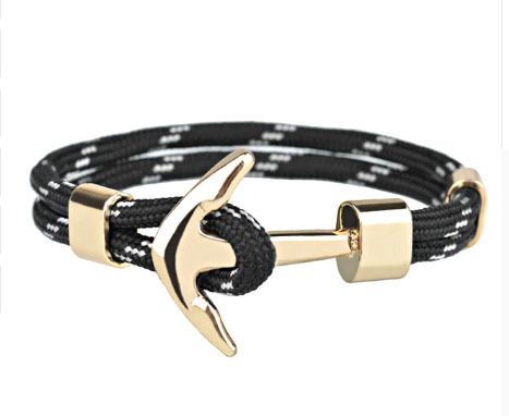 Елегантни морски, летни гривни - котва, кожени със метални елементи