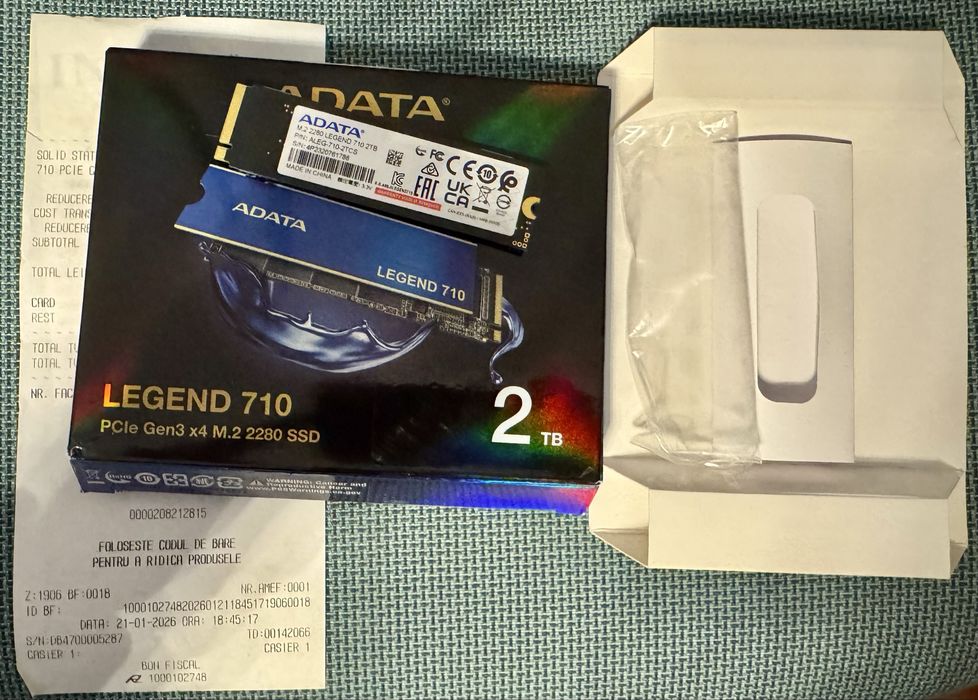 SSD ADATA Legend M.2 2TB NOU garantie eMag 5 ani