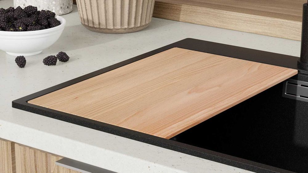 Кухненска Мивка от гранит модел Осло 50 XXL 490 x 500 mm - Черна