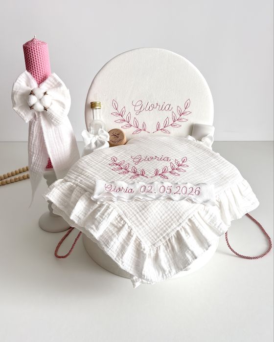 Set Trusou pentru botez- Cufar-Lumanare