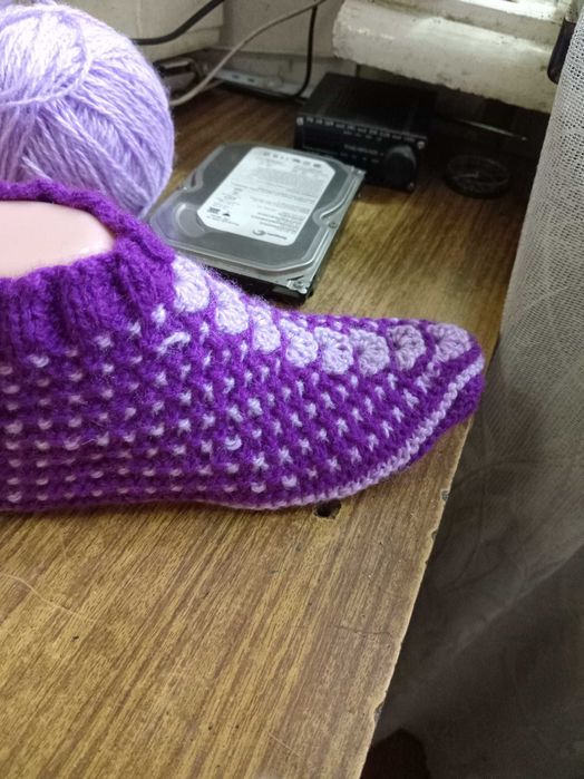 вязаные следки носки