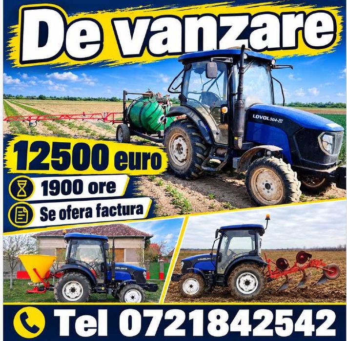 Tractor Lovol 504 (4x4) – An 2017 – 1900 Ore – Stare Foarte Bună