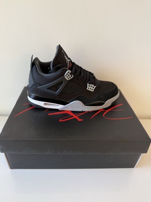 Air Jordan 4 Retro Black Canvas Full Box