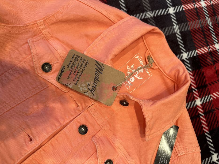 Jacheta jeans portocalie S noua