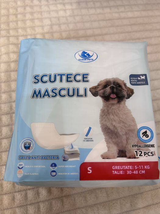 Scutece caini Clean Pets Masculi talie mica S